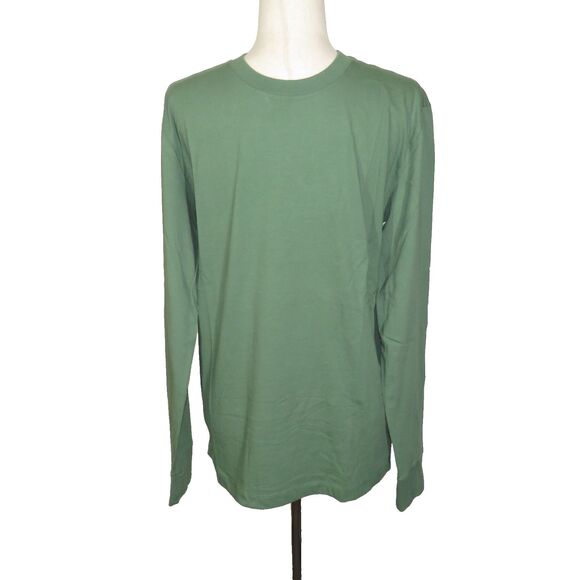 Allbirds Men's Organic Cotton Long Sleeve Tee In Hazy Cargo Green Size Small - Picture 3 of 11